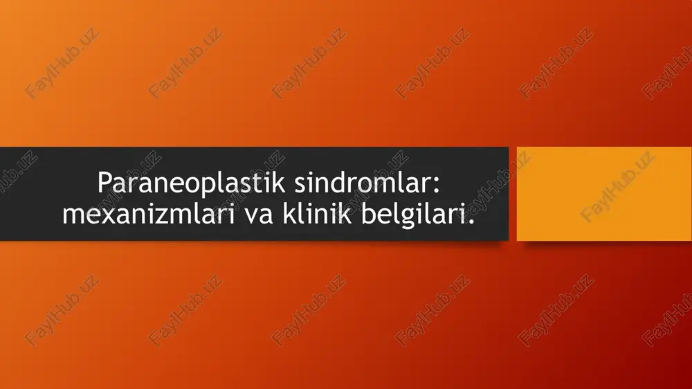 paraneoplastik sindromlar — PDF