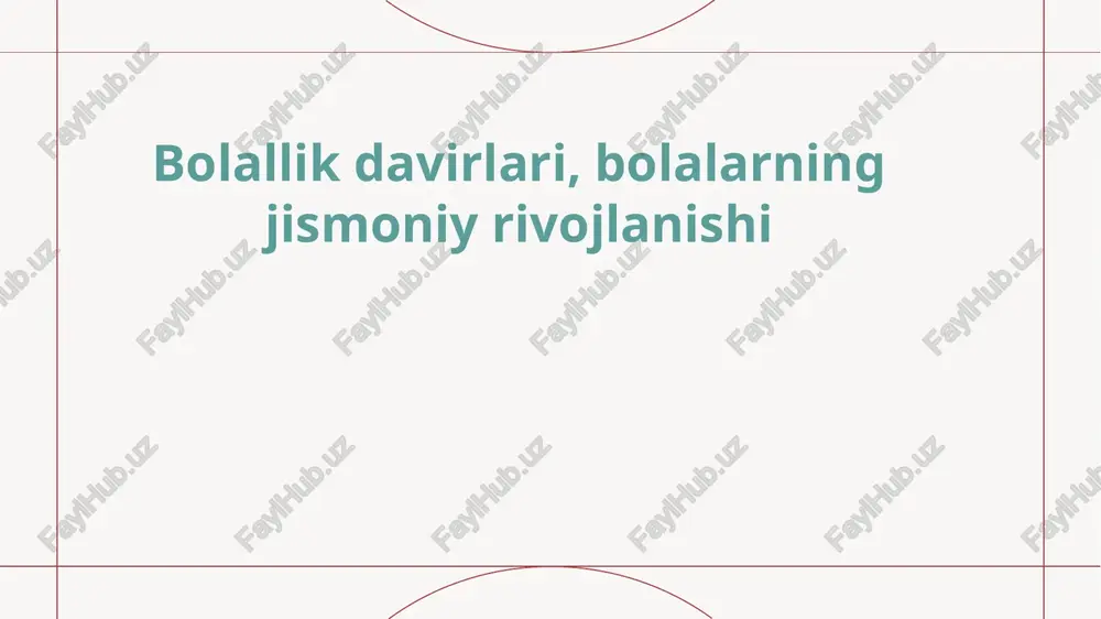 jismoniy rivojlanish ko'rsatkichlari — PPTX