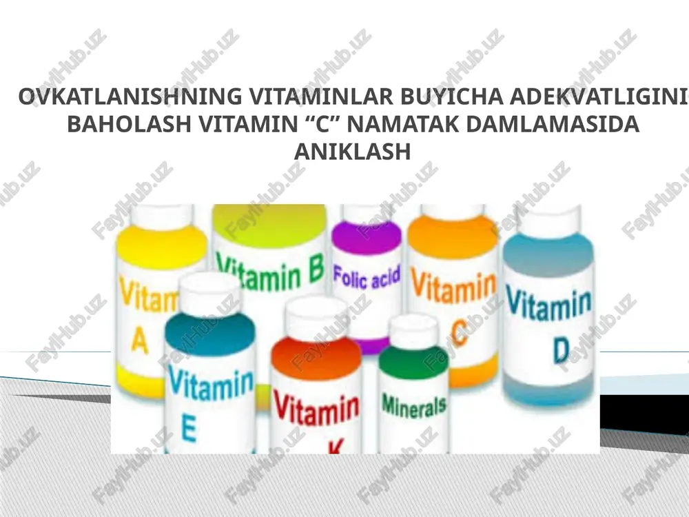 vitaminlar — PPTX