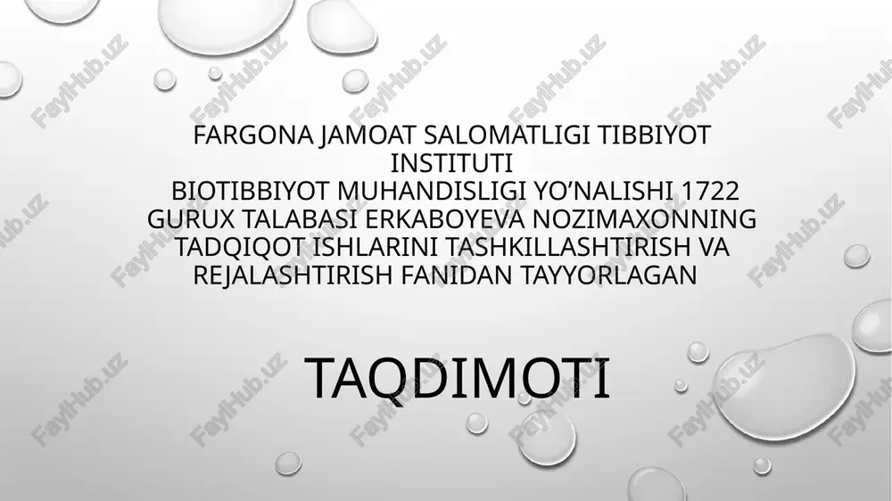 ilmiy ishlarni yozishga talablar — PPTX