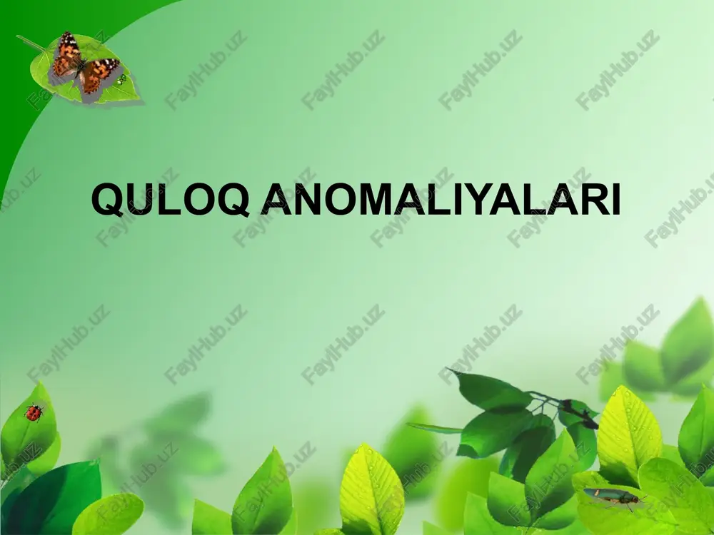 quloq anomaliyalari — PPTX