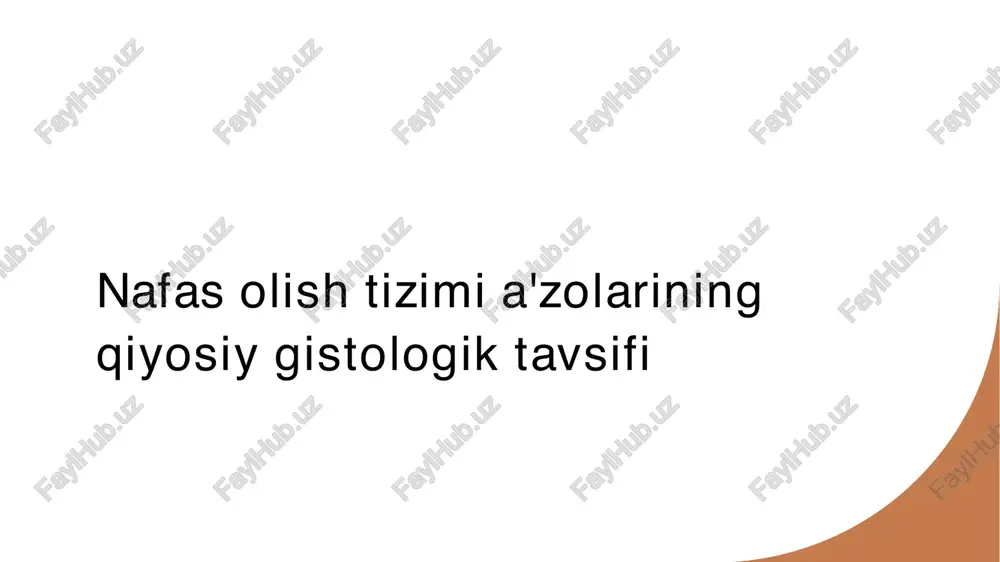 nafas olishning biologik ahamiyati — PDF
