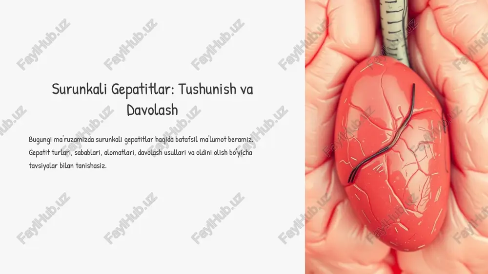 surunkali gepatitlar: tushunish va davolash — PDF