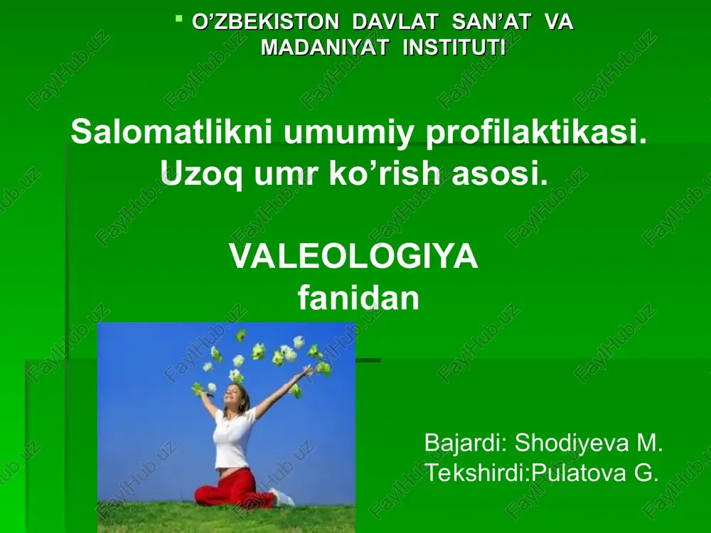 valeologiya — PPT