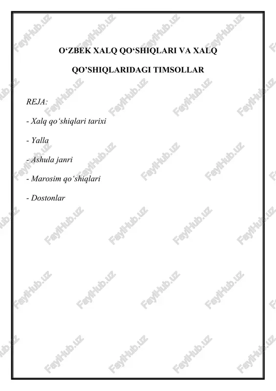 o‘zbek xalq musiqasi — DOCX
