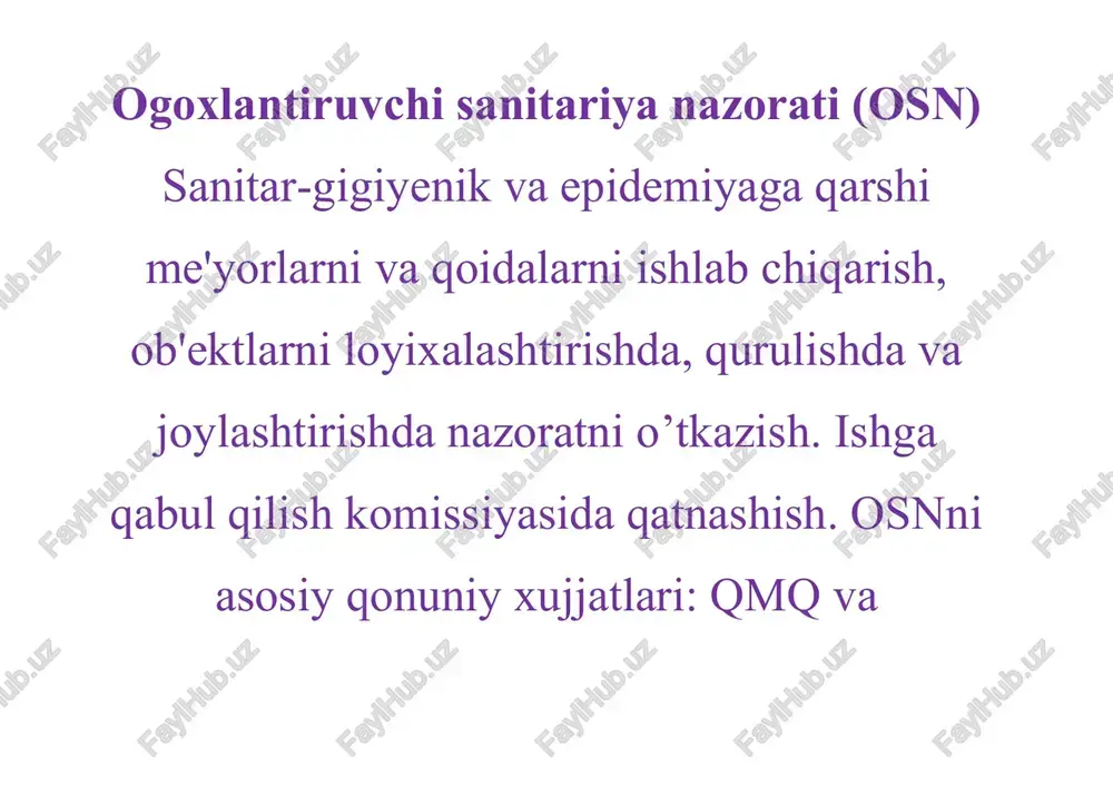 joriy sanitariya nazorati (jsn) — DOCX