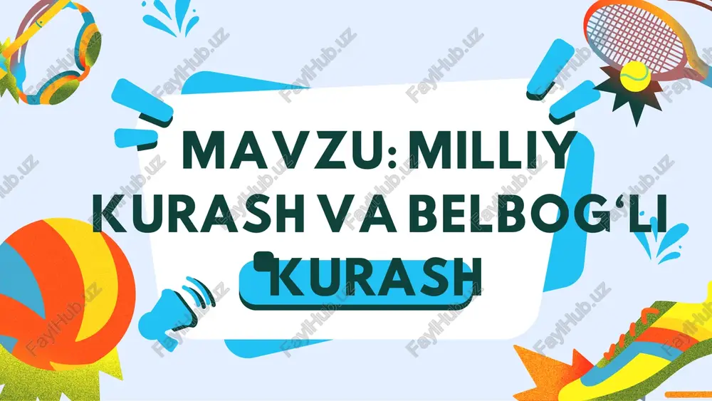 milliy kurash va belbogʻli kurash — PDF