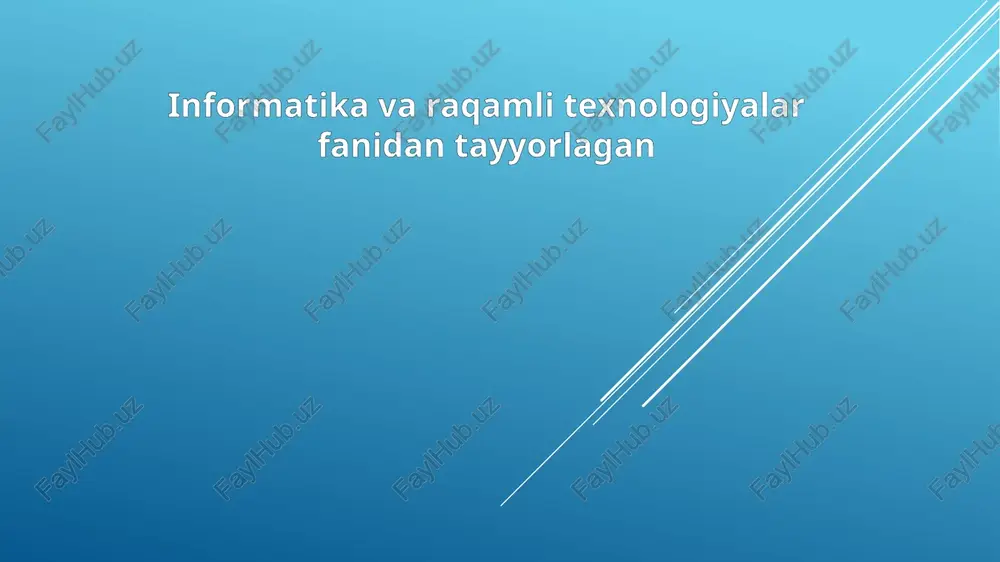 ma’lumotlarni bulutda saqlash platformalari bilan ishlash — PPTX