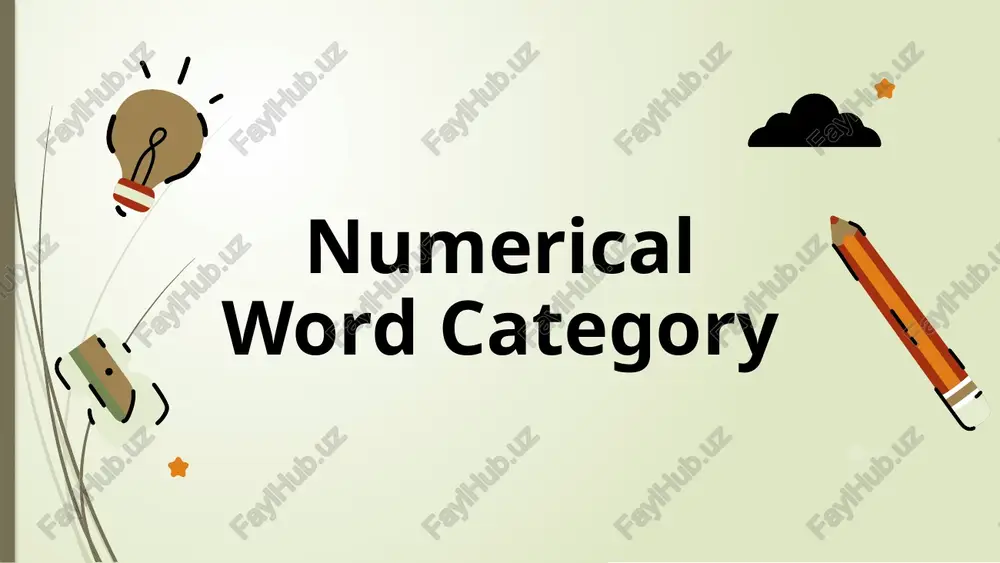 numerical word category — PPTX