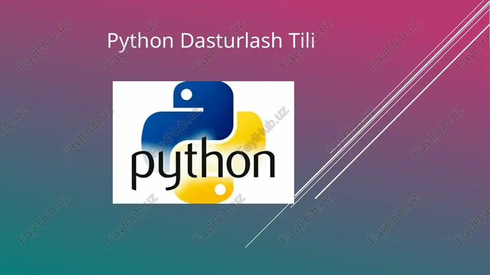 python dasturlash tili — PPTX