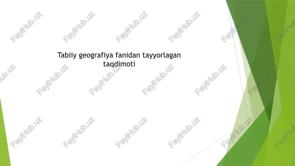 o’rta osiyo qo’riqxonalari — PPTX
