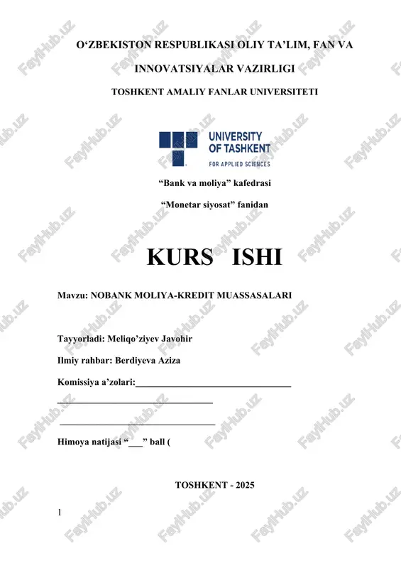 nobank moliya-kredit muassasalari — DOCX
