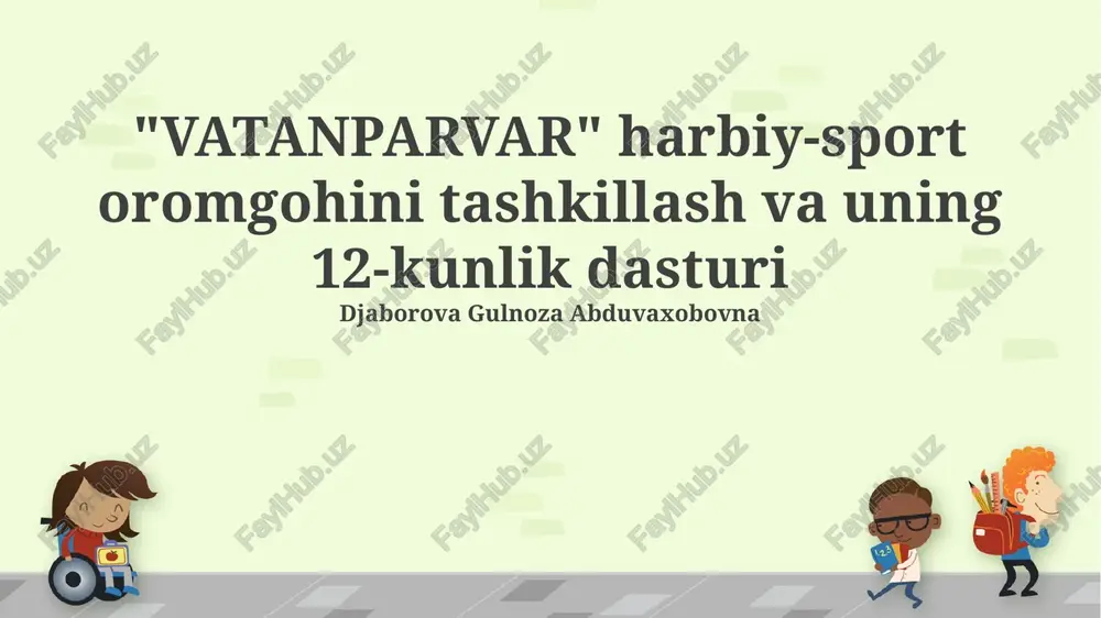 "vatanparvar" harbiy-sport oromgohi — PPTX