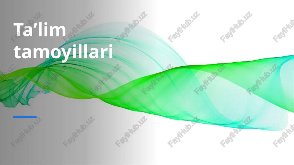 taʼlim tamoyillari — PPTX