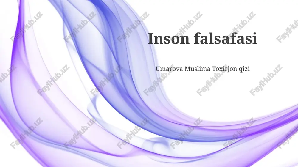 inson falsafasi — PPTX