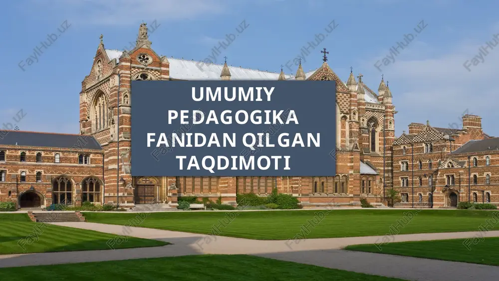 ta’lim mazmuni, metodlari va vositalari — PPTX