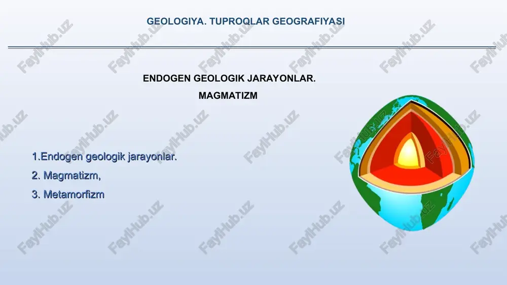 geologiya. tuproqlar geografiyasi — PPT