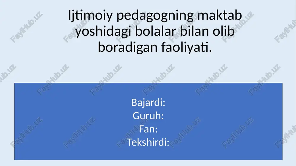 ijtimoiy pedagogika — PPTX
