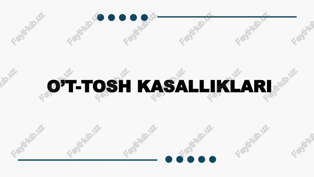 òt-tosh kasalliklari — PPTX