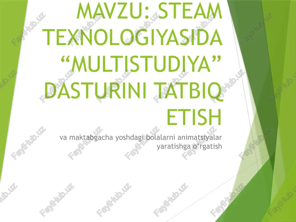 multistudiya dasturi — PPTX