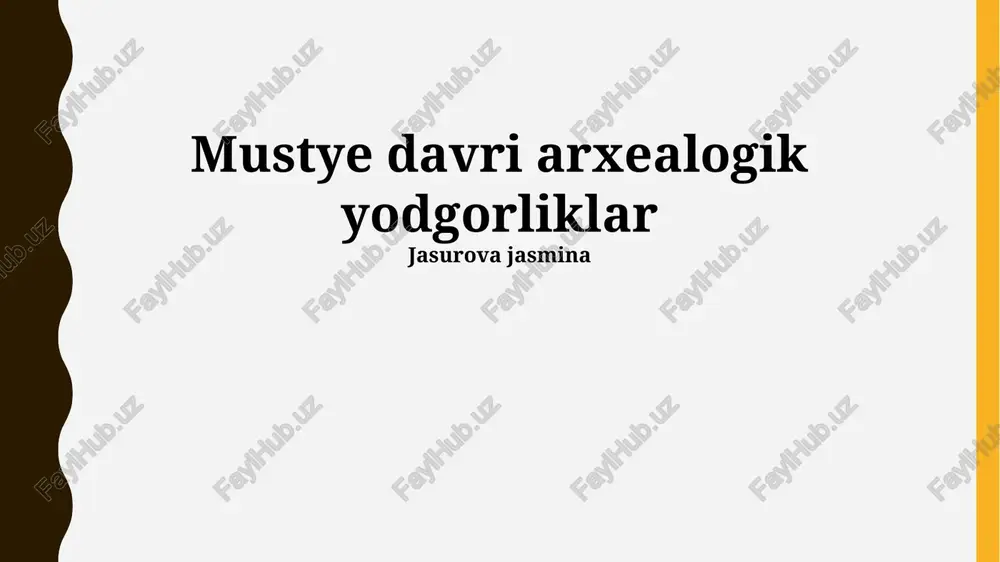 tosh qurollar texnologiyasi — PPTX