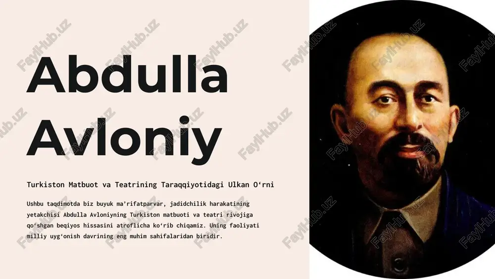abdulla avloniy — PPTX