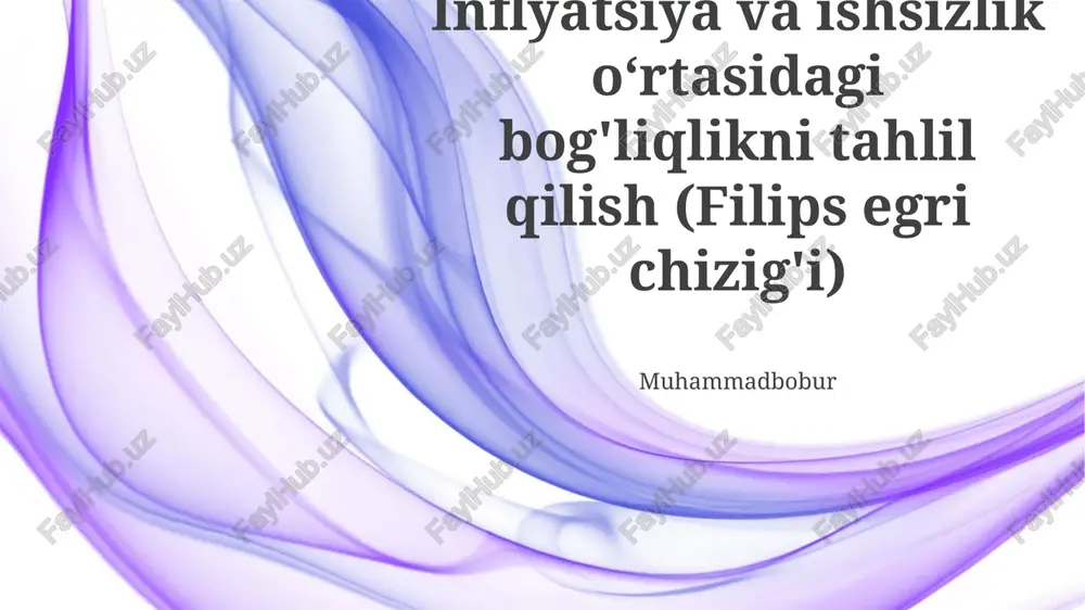 phillips egri chizig'i: tarixiy nuqtai nazar — PPTX