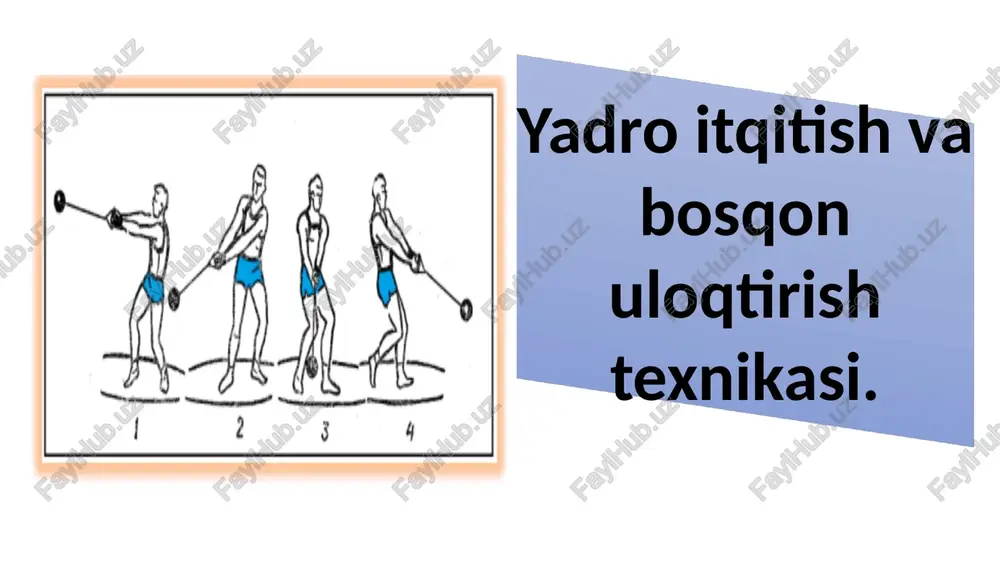 yadro itqitish va bosqon uloqtirish texnikasi — PPTX