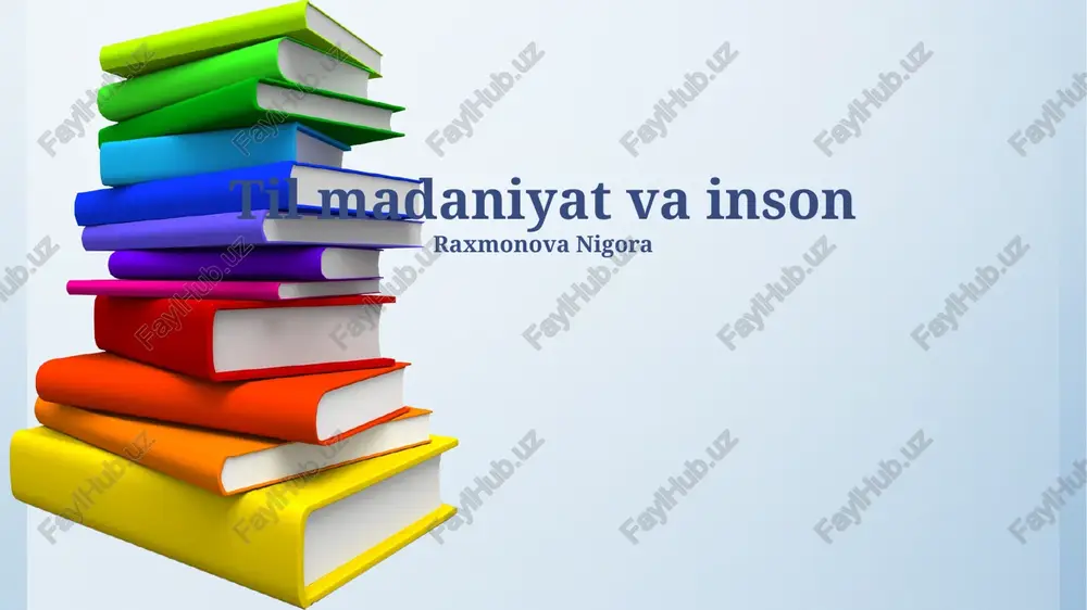 til madaniyat va inson — PPTX