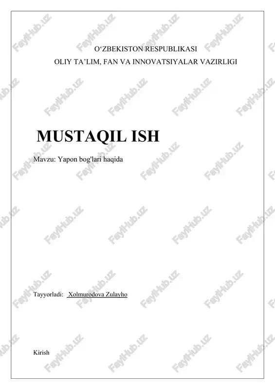 yapon bog'lari haqida — DOCX