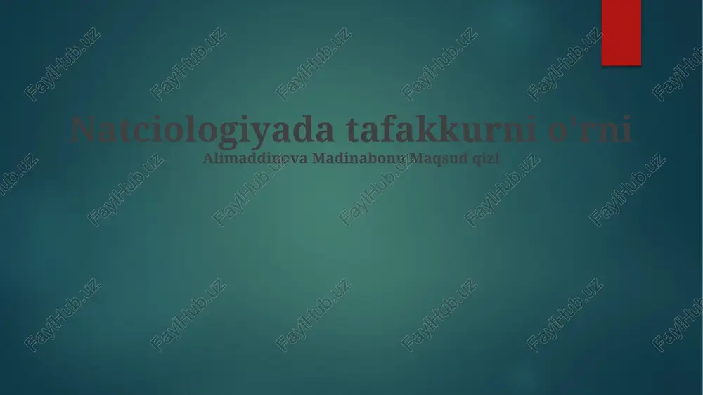 kognitiv buzilishlarni baholash — PPTX