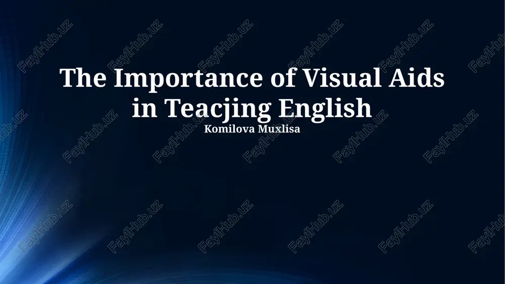 the importance of visual aids in teaching english — PPTX