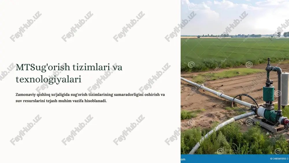mt90 sug'orish tizimlari — PPTX