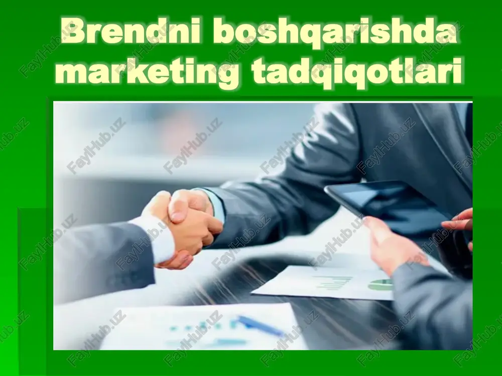 brendniboshqarishdamarketingtadqiqotlari — PPTX