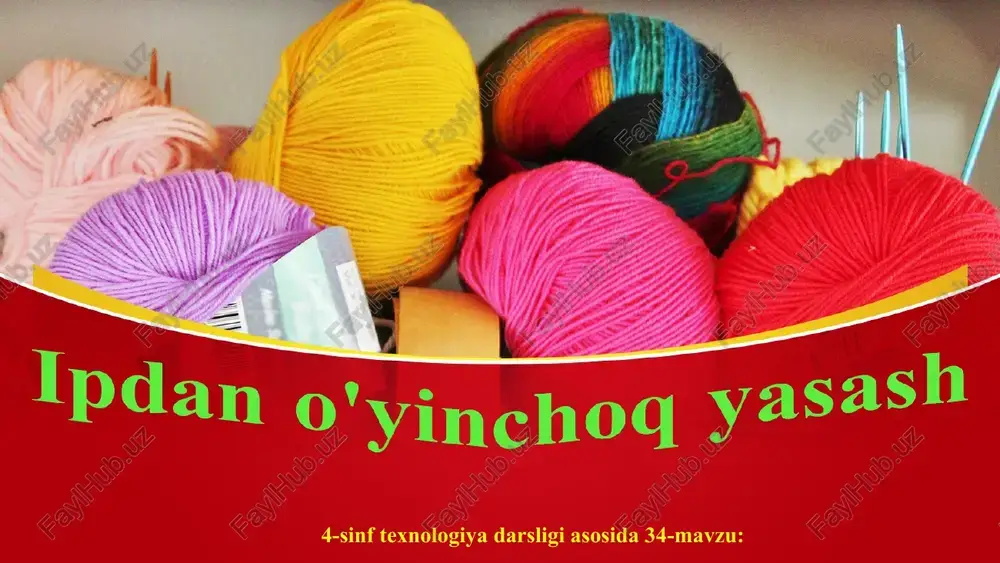 ipdan o'yinchoq yasash — PPT