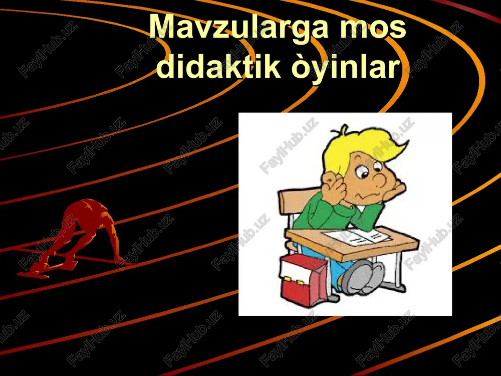 mavzularga mos didaktik òyinlar — PPT