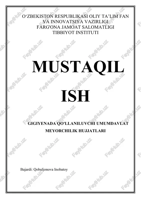 davlat meyorlarining amaliyotga tatbiqi va nazorat usullari — DOCX