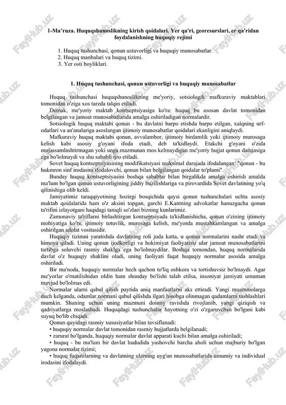 huquqshunoslikning kirish qoidalari — DOCX