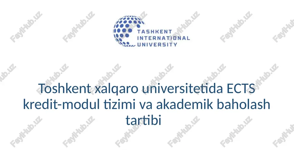 tashkent international university — PPTX