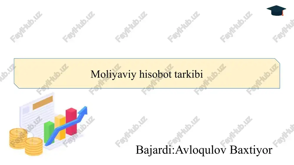 moliyaviy hisobot tarkibi slayd — PPTX