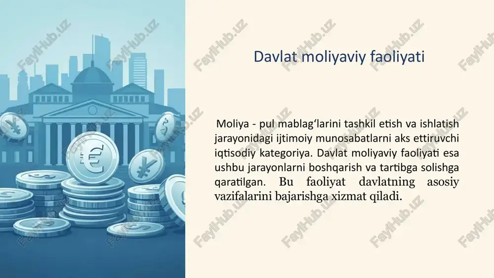 davlatmoliyaviy faoliyati — PPTX