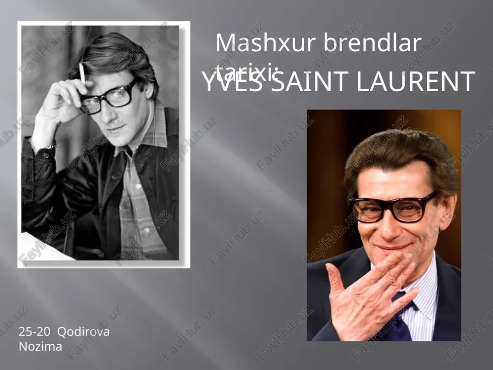 yves saint laurent — PPTX