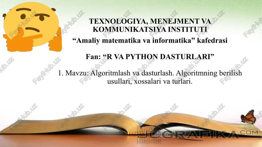 r va python dasturlari — PPTX
