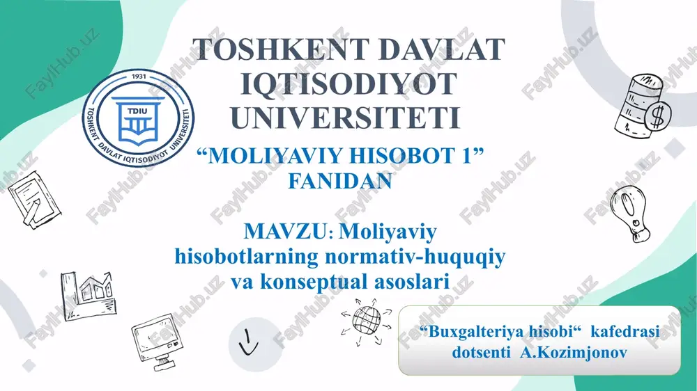 moliyaviy hisobot 1 — PPTX