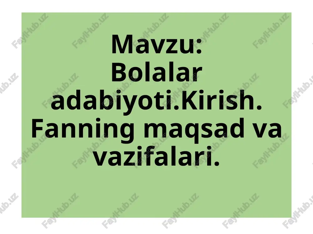bolalaradabiyoti — PPTX