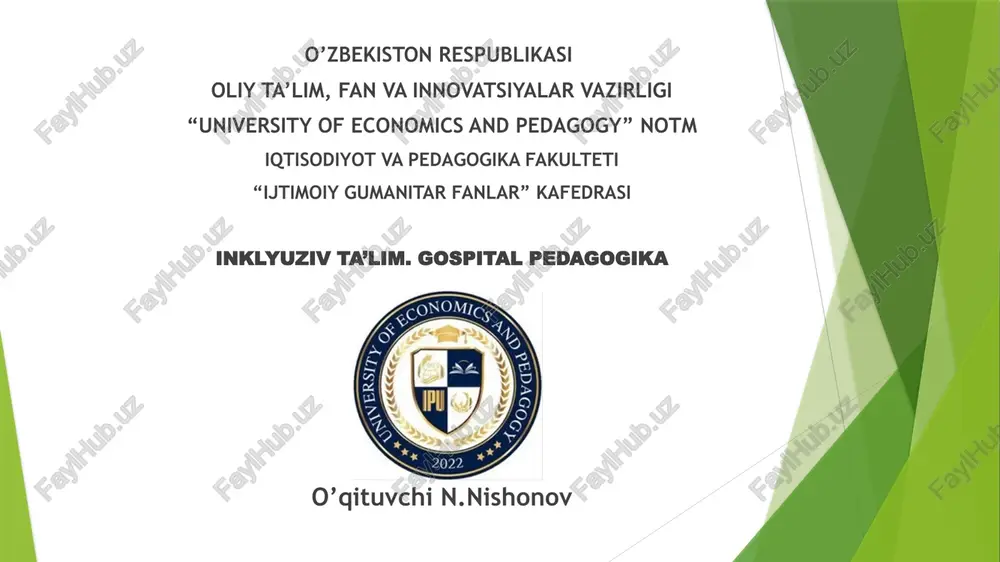 inklyuziv ta’lim — PPTX