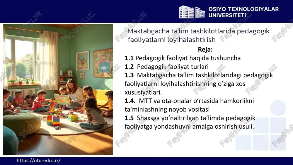 pedagogik faoliyatlarni loyihalashtirish — PPTX