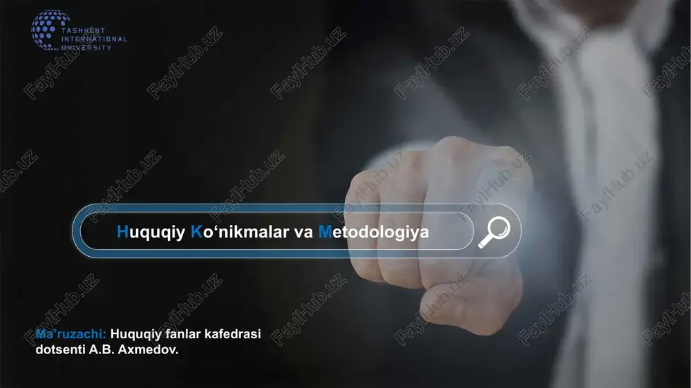 huquqiy ko‘nikmalar va metodologiya — PPTX
