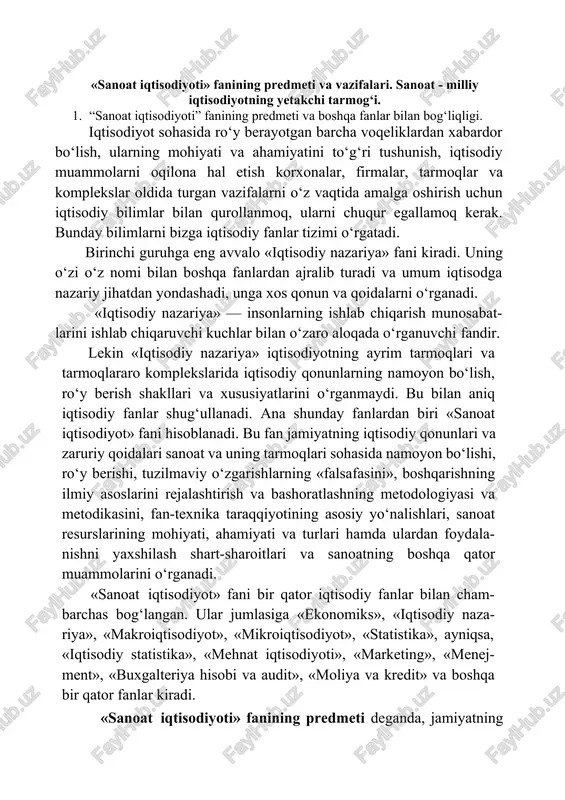 sanoat iqtisodiyoti — DOCX