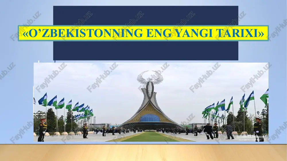 o'zbekistonning eng yangi tarixi — PPTX